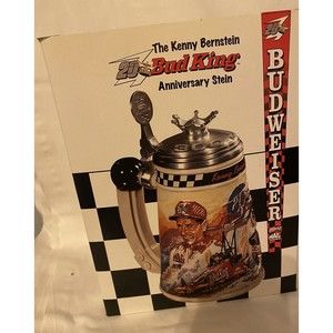 Budweiser Kenny Bernstein Lidded Stein Anniversary Stein New In Box